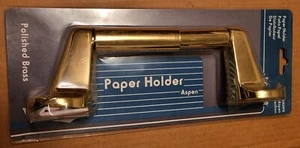 NewNOS Polished Brass Vintage Donner Chrome Toilet Paper Holder W/Plastic Roller - Picture 1 of 1