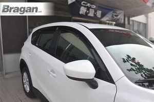 Window Deflectors - Adhesive To Fit Mazda CX-5 2012 - 2017 Tinted Acrylic Shield - Picture 1 of 6