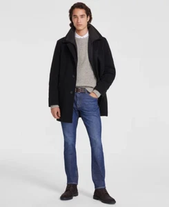 $395. Calvin Klein Men Coleman Wool Blend Overcoat Black 44 R - Picture 1 of 4