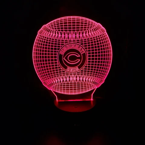Cincinnati Reds 3D Baseball Illusion Light Cover