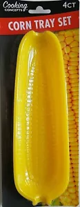 Corn on the Cob Tray Sets 9.5”L x 3”W x 1.3”H 4 Trays/Set - Picture 1 of 1