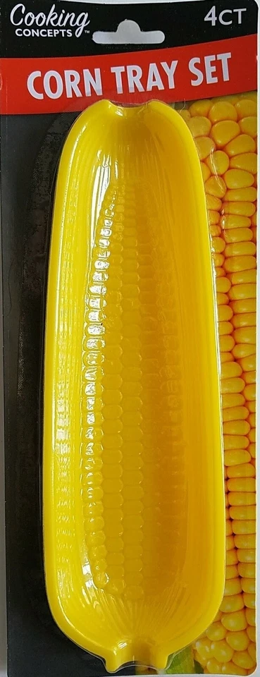 Corn on the Cob Tray Sets 9.5”L x 3”W x 1.3”H 4 Trays/Set - Image 1 of 1