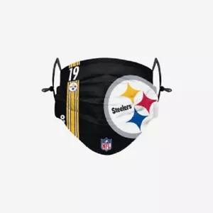 PITTSBURGH STEELERS SMITH- SCHUSTER FOCO ON-FIELD SIDELINE PLEATED FACE MASK - Picture 1 of 2