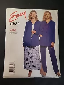Stitch n Save 2461 Cardigan light jacket Pants Skirt SEWING PATTERN SZ 16-22 - Picture 1 of 3