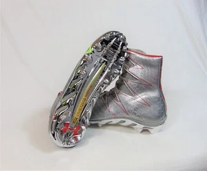 Under Armour Highlight MC LE Silver Football Cleats Sz 13 NEW 1267402 099 RARE - Picture 1 of 7