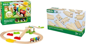 My First Railway – 33727 Beginner Pack | Wooden Toy Train Set for Kids Age 18 Mo - Picture 1 of 12