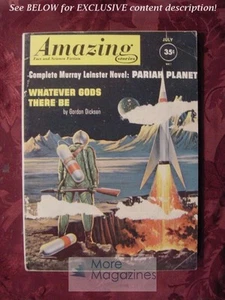 Amazing Stories Magazine July 1961 Gordon Dickson Virgil Finlay Murray Leinster - Picture 1 of 1