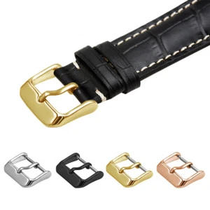 Cinturino Orologio Fibbia Acciaio Inox Chiusura Cinturino Orologi Ricambio Oro Nero AU - Foto 1 di 12