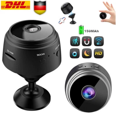Mini-Kamera 1080P Überwachungskamera Außen WiFi Magnetische Nachtsicht Camera - Bild 1 von 4