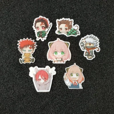 Pegatinas de vinilo de anime manga Waifu Anya Forger Tanjiro Demon Slayer Spy X Family Foto 1 de 4