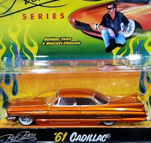 Jada 61 1961 Cadillac Rick Dore Kustoms Road Rats Hot Rod Detailed Car Oran RARE - Picture 1 of 4
