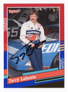 AUTOGRAPHED Terry Labonte 2024 Donruss Racing 1991 RETRO (#44 Piedmont) Red & Bl - Picture 1 of 2