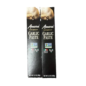 2 Amore GARLIC PASTE Vegan Non-GMO Made in Italy 3.2 oz per tube NEW BB 07/2026 - Picture 1 of 3