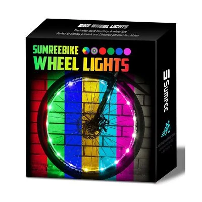 Luces LED para Ruedas de Bicicleta,Paquete de 2 Neumáticos USB Recargables Luces para Bicicleta con Baterías... Foto 1 de 4