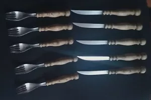 WMF – Steakbesteck 5 x Steakmesser + 5 Gabeln - Modell Burgund - Bild 1 von 13