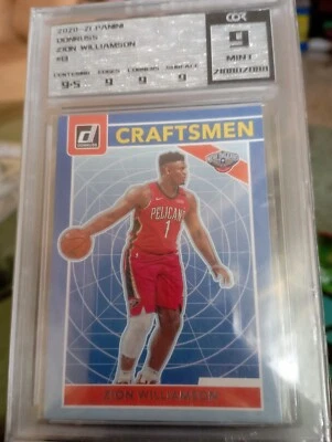 Zion Williamson 2020-21 PANINI Donruss Craftsmen NBA card (COR-9.0) - Image 1 of 4