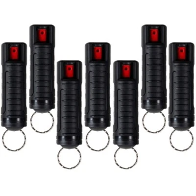 Llavero en aerosol de pimienta Police Magnum defensa personal - paquete de 7 1/2 oz negro INJ Foto 1 de 4