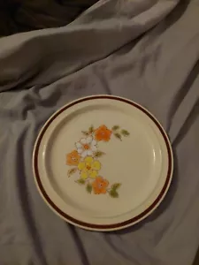 Vintage Bread Plates 4 Flower Garden Interpur Japan - Picture 1 of 2