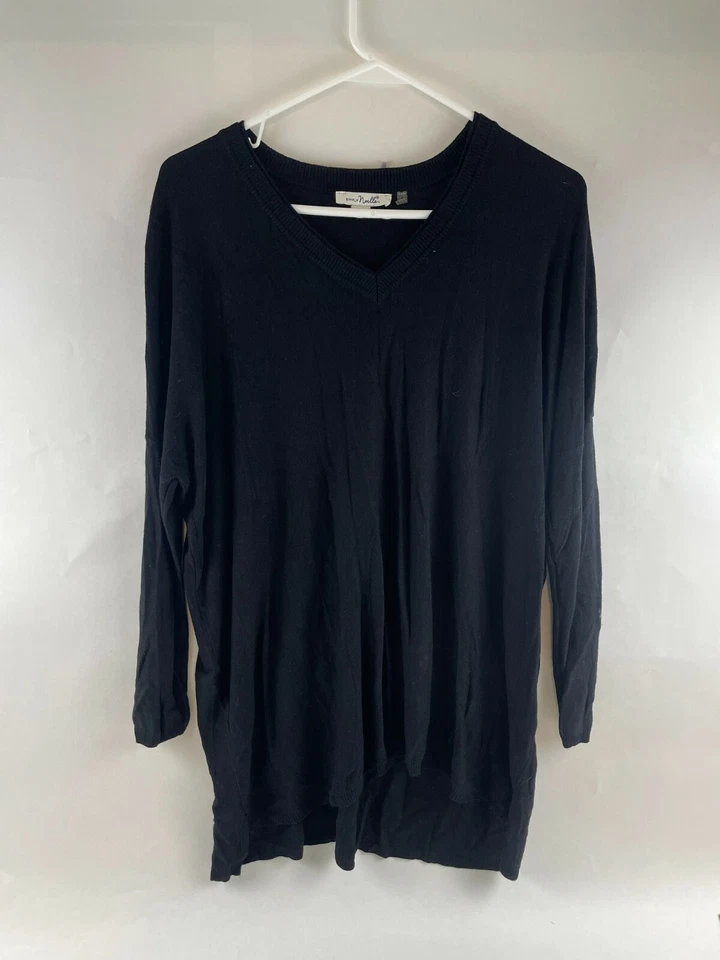 Suéter Simply Noelle para mujer talla XS negro manga larga pulóver de gran tamaño Foto 1 de 4