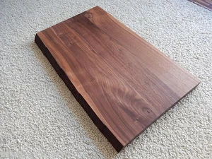 Piano tavolo piano noce legno massello con bordo albero NUOVO tavolo tavola legno incollato! - Foto 1 di 12
