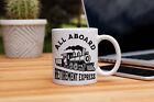All Aboard Retirement Express Train Mug - 11oz Ceramic Cup for Train Lovers