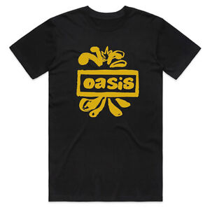 Oasis T-Shirt Drawn Logo Noel Liam Gallagher Official Band New Black