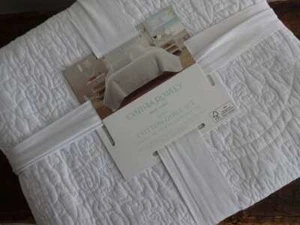 CYNTHIA ROWLEY WHITE Floral Medallion COTTON KING QUILT Sham SET 3PC - Picture 1 of 5
