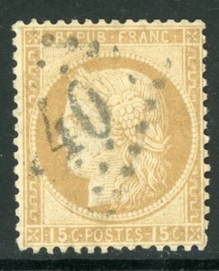 Colonias de Francia 1875 Ceres Edición 15¢ Scott # 61 VFU H670 ⭐⭐ - Imagen 1 de 2