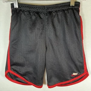 Nike athletic gym shorts Boys Size 7 Black w/ Red Trim, Basketball, Vintage Look - Picture 1 of 9