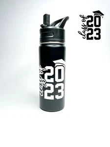 Personalized Insulated Stainless Steel Graduation 2023 GRAD 18/32oz Hydro Bottle - Picture 1 of 5