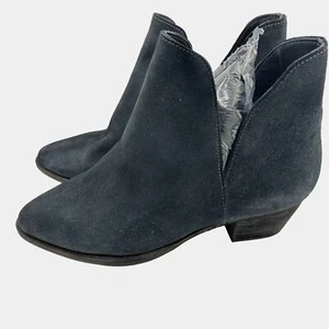 Free People Womens Charm Double V Tan Ankle Blue Suede Boots Size 8 NWOB - Picture 1 of 6