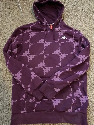 Felpa con cappuccio Kappa 222 Banda viola logo donna taglia M media usata in ottime condizioni  - Immagine 1 di 4