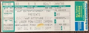 2000 WWF ATTITUDE Wrestling TICKET Anaheim CA The Rock Triple H Edge & Christian - Bild 1 von 2