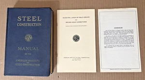 Vintage 1953 AISC Manual of Steel Construction 5th Ed. mit Nachtrag & Schweißgruppe - Bild 1 von 12