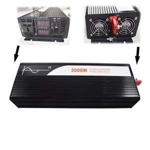12V-110V AC Reiner Sinus Wechselrichter 3000/6000W Peak 60Hz Sinuswechselrichter - Bild 1 von 9