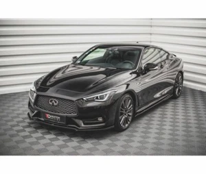 Labio de alerón CUP NEGRO para Infiniti Q60 S MK2 alerón delantero espada alerón ABS - Imagen 1 de 7