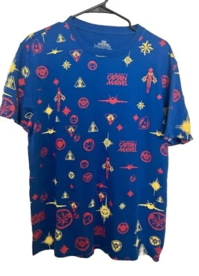 Men's Marvel Captain Marvel T-Shirt Blue L - Image 1 of 3