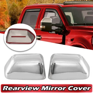 Fits 20172024 Ford F250 F350 F450 F550 Top Half Chrome Mirror Covers Towing 2pc - Foto 1 di 11