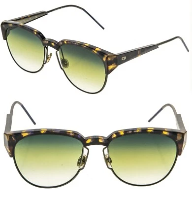 CHRISTIAN DIOR SPECTRAL Brown Havana Green Fashion Angular Sunglass DIORSPECTRAL - Image 1 of 4