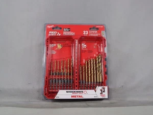 Milwaukee 48-89-4631 SHOCKWAVE Juego de brocas de titanio HÉLICE ROJO resistente al impacto - 23 piezas - Imagen 1 de 2
