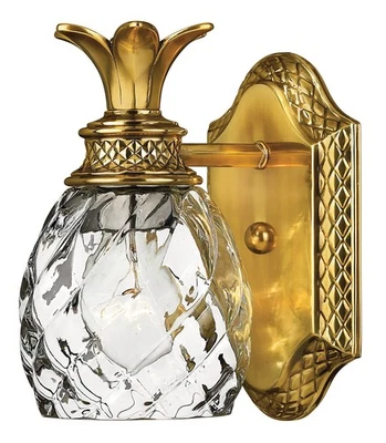 Aplique de baño Hinkley Lighting H5310 Plantation 1 luz 5"W - latón Foto 1 de 4