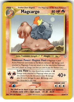 Neo Revelation Pokémon TCG Magcargo 33/64 - Image 1 of 2