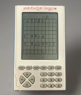 Sudoku Logic Number Puzzle Handheld Electronic LCD Game - NEW Battery! WORKS! - Image 1 of 3