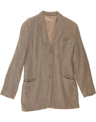 EMPORIO ARMANI женщин Longline 2 кнопки блейзер куртка это 42 средний серый CX10 - Изображение 1 из 3