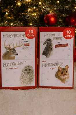 DESIGN GROUP luxury 20 CARDS - BUY 1 GET 1 FREE - 2 x 10 packs Christmas Cards FREE DELIVERY