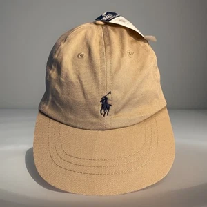New Vintage Polo Ralph Lauren Classic Khaki Tan Kids youth hat DS - Picture 1 of 5