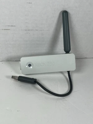 Microsoft Xbox 360 Wireless Network Wi-Fi Adapter White- OEM AUTHENTIC - TESTED - Image 1 of 3