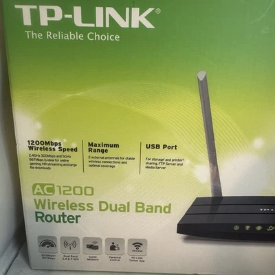 TP-Link Archer-C50 AC1200 Dual Band Wireless AC Router New - Image 1 of 4