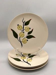 Set Of 4 Vintage Blue Ridge Southern Pottery Berry Patch Dinner Plates 10 1/4” - Picture 1 of 8