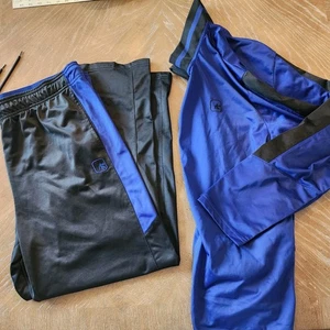 And1 Trainingsanzug schwarz & royalblau Aufwärmhose & Reißverschlussjacke Größe XXL - Bild 1 von 6